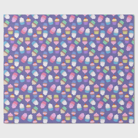 Cupcakes patroon cadeaupapier (Vlak)
