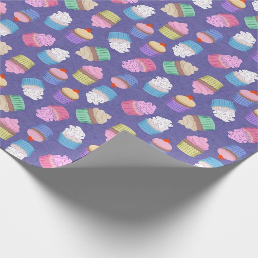 Cupcakes patroon cadeaupapier (Hoek)