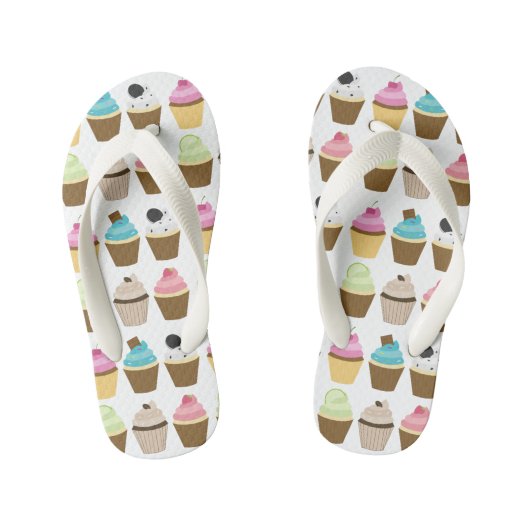 Cupcakes Patroon Kinder Teenslippers (Voetbed)