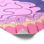 Cupcakes patroon poster (Hoek)