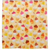 Cupcakes Pattern Shower Curtain Douchegordijn (Voorkant)