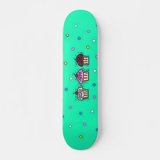cupcakes persoonlijk skateboard (Voorkant)
