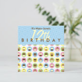 Cupcakes Persoonlijke uitnodiging op zaterdag (Staand voorkant)