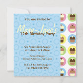 Cupcakes Persoonlijke uitnodiging op zaterdag (Achterkant)