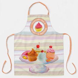 Cupcakes Pie Donut Macaron Sweet Bked Trees Logo Schort