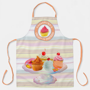 Cupcakes Pie Donut Macaron Sweet Bked Trees Logo Schort