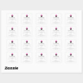 Cupcakes Pink Food Business Square Sticker (Vel)
