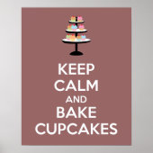 Cupcakes, Poster, kalm en gebakken houden Poster (Voorkant)
