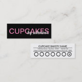 cupcakes punch-kaart klantenkaartje (Voorkant / Achterkant)