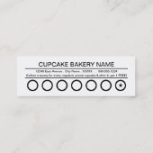 cupcakes punch-kaart klantenkaartje (Achterkant)