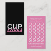 cupcakes punch-kaart klantenkaartje (Voorkant / Achterkant)