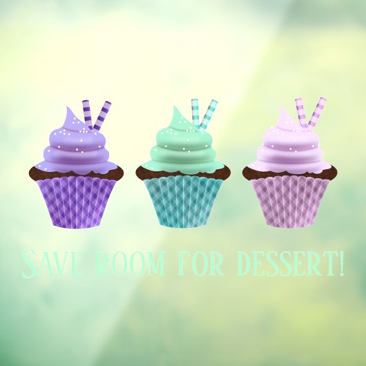 Cupcakes Raamsticker (Vel 3)