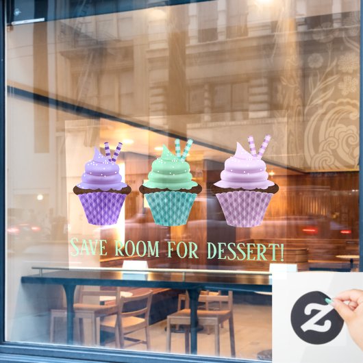 Cupcakes Raamsticker (Cafe Raam)