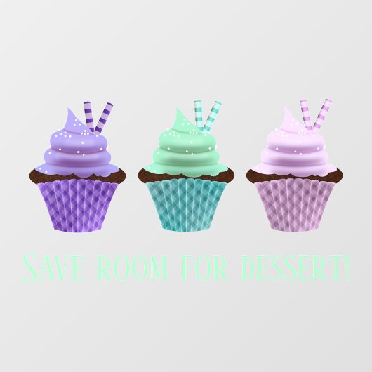 Cupcakes Raamsticker (Vel)