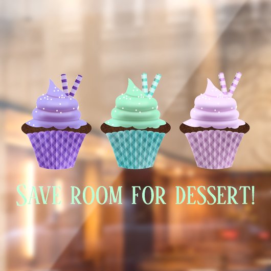 Cupcakes Raamsticker (Vel 2)