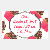 Cupcakes Rechthoekige Sticker (Voorkant)