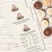  cupcakes retro bakkerij gebak dessert flyer