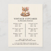 cupcakes retro bakkerij gebak flyer (Voorkant)