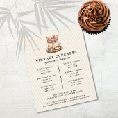  cupcakes retro bakkerij gebak flyer