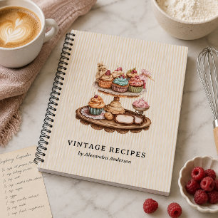 cupcakes retro bakkerij notitieboek