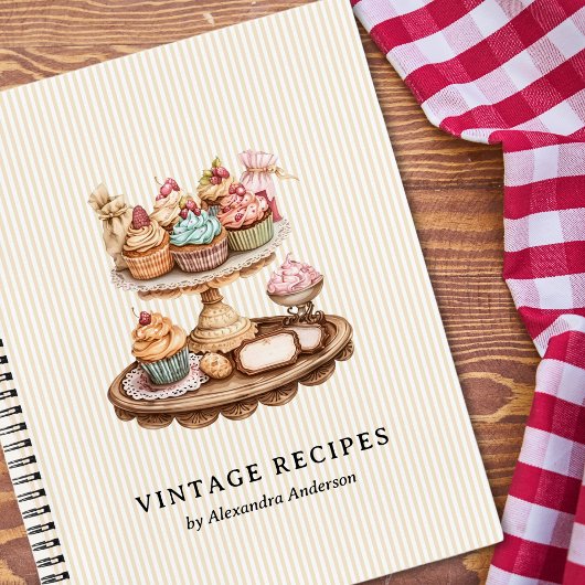 cupcakes retro bakkerij notitieboek