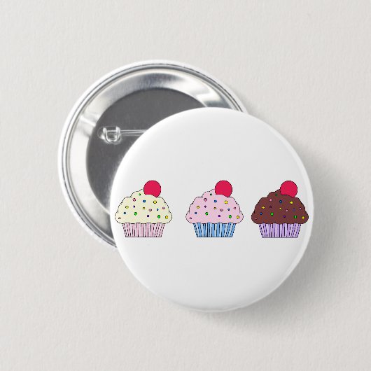 Cupcakes Ronde Button 5,7 Cm (Voorkant /achterkant)