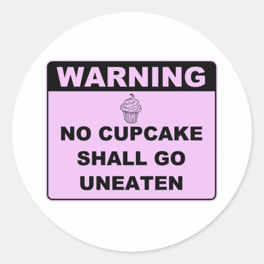 Cupcakes. Ronde Sticker (Voorkant)