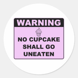 Cupcakes. Ronde Sticker