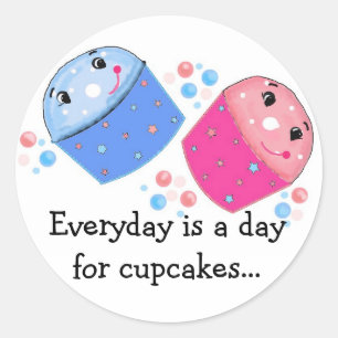 Cupcakes Ronde Sticker