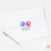 Cupcakes Ronde Sticker (Envelop)