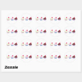 Cupcakes Ronde Sticker (Vel)