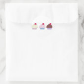 Cupcakes Ronde Sticker (Tas)