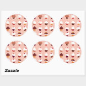 Cupcakes Ronde Sticker (Vel)