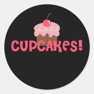 Cupcakes. Ronde Sticker