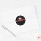 Cupcakes. Ronde Sticker (Envelop)