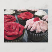 Cupcakes rood en roze briefkaart (Voorkant)