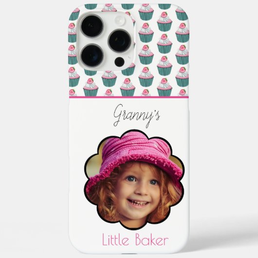 Cupcakes Scalloped Custom Photo Template Name Case-Mate iPhone Case (Achterkant)