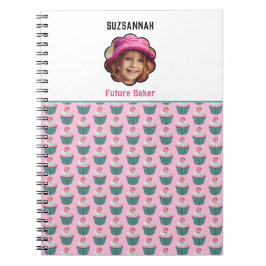 Cupcakes Scalloped Custom Photo Template Name Notitieboek