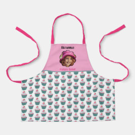 Cupcakes Scalloped Custom Photo Template Name Schort