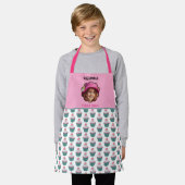 Cupcakes Scalloped Custom Photo Template Name Schort (Gedragen)