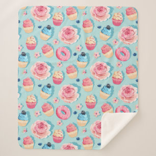 Cupcakes Sherpa Blanket Deken