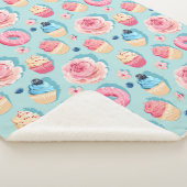 Cupcakes Sherpa Blanket Deken (3/4)