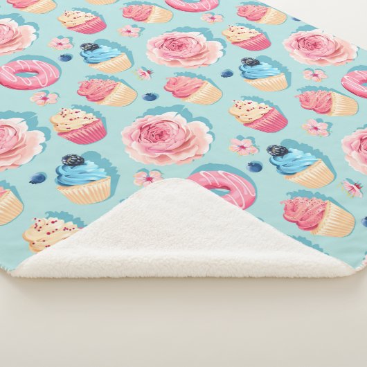 Cupcakes Sherpa Blanket Deken (3/4)