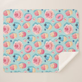 Cupcakes Sherpa Blanket Deken (Voorkant (horizontaal))