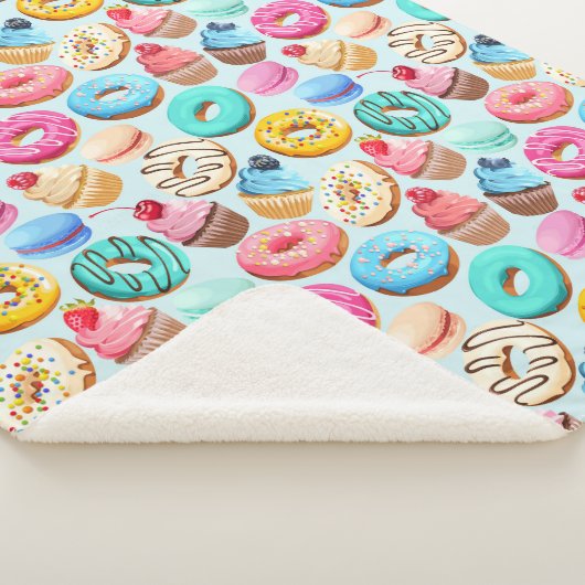 Cupcakes Sherpa Blanket Deken (3/4)