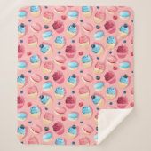 Cupcakes Sherpa Blanket Deken (Voorkant)