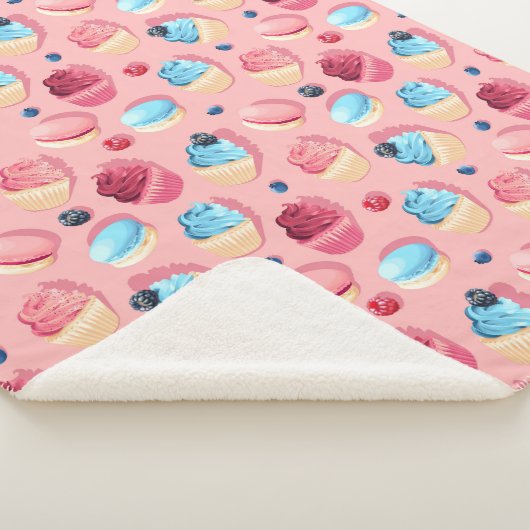 Cupcakes Sherpa Blanket Deken (3/4)