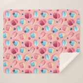 Cupcakes Sherpa Blanket Deken (Voorkant (horizontaal))
