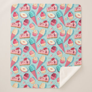 Cupcakes Sherpa Blanket Deken