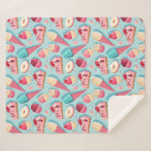 Cupcakes Sherpa Blanket Deken (Voorkant (horizontaal))